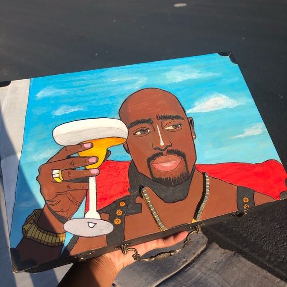 Hand Painted Tupac Box! 🎨